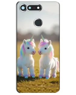 Чехол для Huawei Honor View 20 / V20 с картинкой «Пара единорогов»