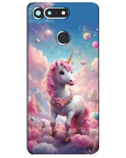 Чехол для Huawei Honor View 20 / V20 с картинкой «Единорог среди облаков»