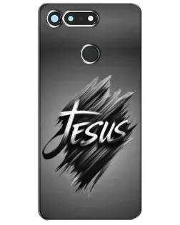 Чехол для Huawei Honor View 20 / V20 с картинкой «Надпись Jesus Graffiti»