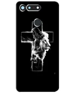Чехол для Huawei Honor View 20 / V20 с картинкой «Сияющий крест Jesus»