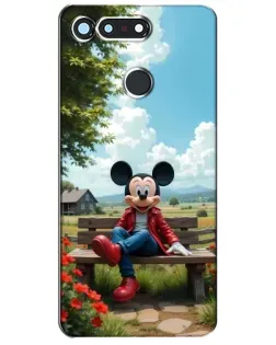 Чехол для Huawei Honor View 20 / V20 с картинкой «Микки на скамейке»