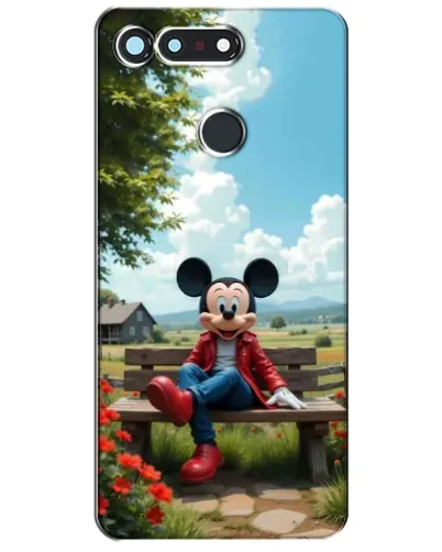 Чехол для Huawei Honor View 20 / V20 с картинкой «Микки на скамейке»