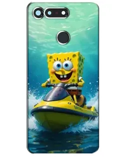 Чехол для Huawei Honor View 20 / V20 с картинкой «Спанч Боб на гидроцикле» Чехол для Huawei Honor View 20 / V20 с картинкой «Спанч Боб на гидроцикле»