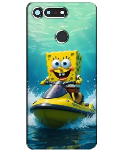 Чехол для Huawei Honor View 20 / V20 с картинкой «Спанч Боб на гидроцикле»