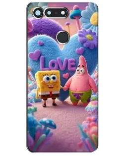 Чехол для Huawei Honor View 20 / V20 с картинкой «Губка Боб Патрик»