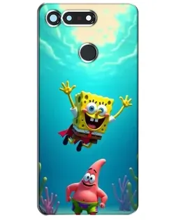 Чехол для Huawei Honor View 20 / V20 с картинкой «Спанч Боб под водой»