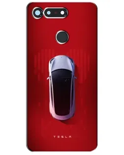 Чехол для Huawei Honor View 20 / V20 с картинкой «Tesla Top View»