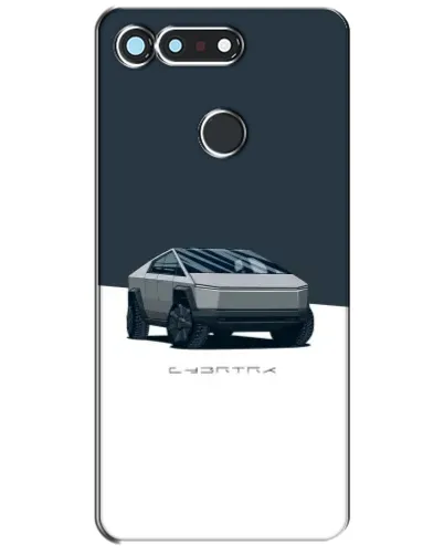 Чехол для Huawei Honor View 20 / V20 с картинкой «Серебристый Cybertruck Tesla»