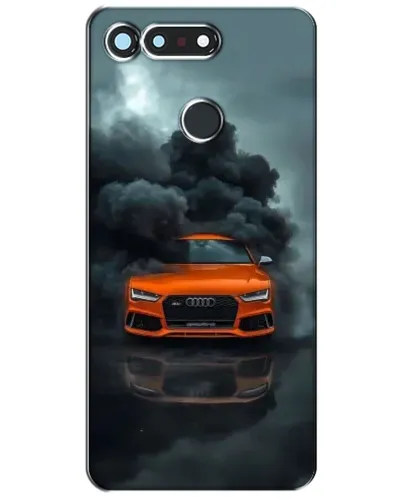 Чехол для Huawei Honor View 20 / V20 с картинкой «Audi в облаках дыма»