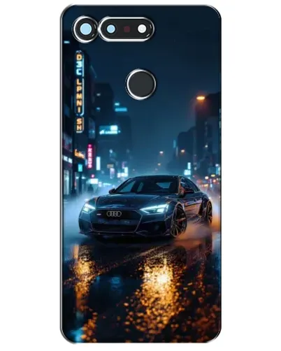 Чехол для Huawei Honor View 20 / V20 с картинкой «Ночной город и Audi»