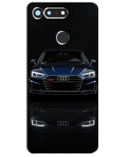 Чехол для Huawei Honor View 20 / V20 с картинкой «Audi — ночное отражение»