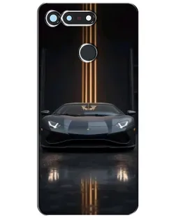 Чехол для Huawei Honor View 20 / V20 с картинкой «Lamborghini золотые линии»