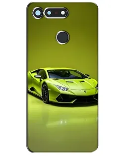 Чехол для Huawei Honor View 20 / V20 с картинкой «Салатовый Lamborghini Huracan»
