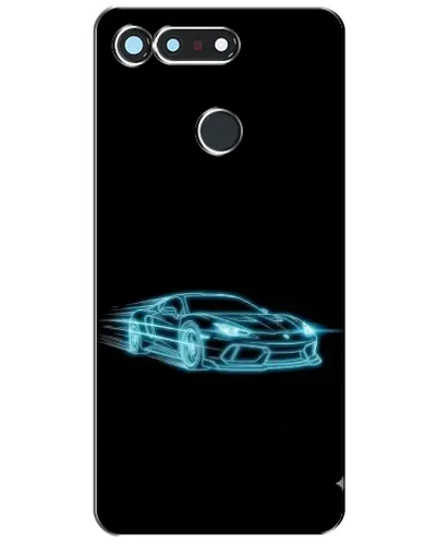 Чехол для Huawei Honor View 20 / V20 с картинкой «Неоновый контур Lamborghini»