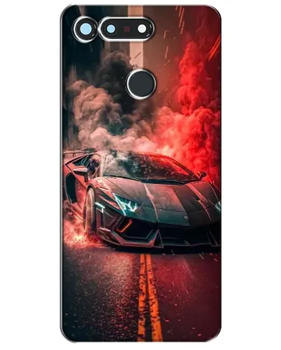 Чехол для Huawei Honor View 20 / V20 с картинкой «Lamborghini красный дым»