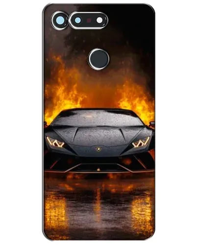 Чехол для Huawei Honor View 20 / V20 с картинкой «Lamborghini в огне»