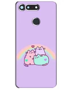 Чехол для Huawei Honor View 20 / V20 с картинкой «Радужные Пушины»