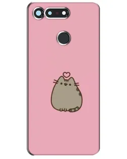 Чехол для Huawei Honor View 20 / V20 с картинкой «Pusheen сердце»