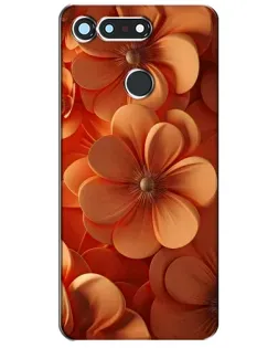 Чехол для Huawei Honor View 20 / V20 с картинкой «Оранжевый макро цветок»