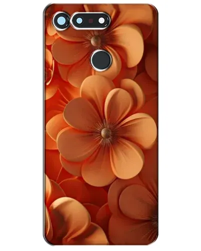 Чехол для Huawei Honor View 20 / V20 с картинкой «Оранжевый макро цветок»
