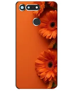 Чехол для Huawei Honor View 20 / V20 с картинкой «Оранжевые герберы»