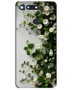 Чехол для Huawei Honor View 20 / V20 с картинкой «Ветка мелких белых цветов»