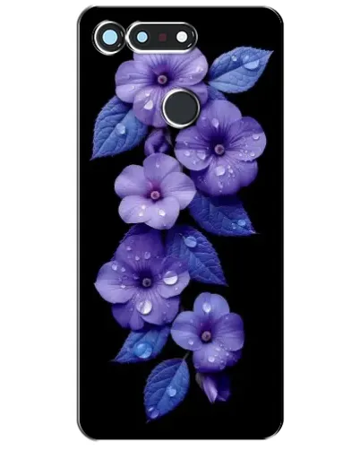 Чехол для Huawei Honor View 20 / V20 с картинкой «Фиолетовые цветы с росою»