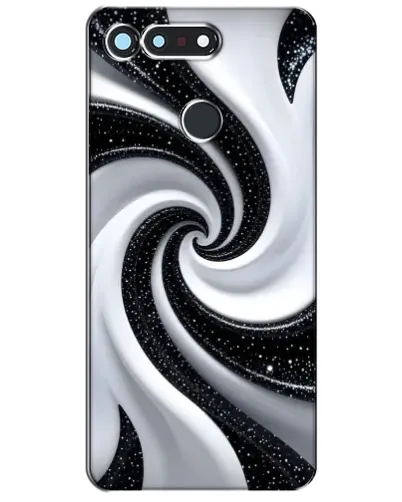 Чехол для Huawei Honor View 20 / V20 с картинкой «Черно-белая спираль»