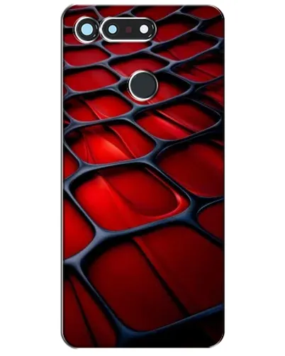 Чехол для Huawei Honor View 20 / V20 с картинкой «Красная глянцевая сетка»