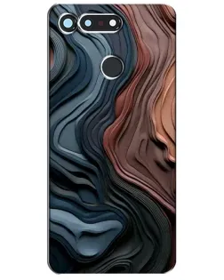 Чехол для Huawei Honor View 20 / V20 с картинкой «Цветные волны каньона»