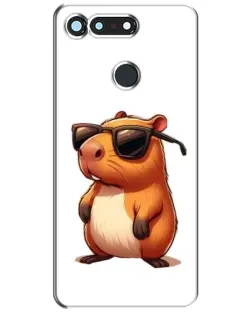 Чехол для Huawei Honor View 20 / V20 с картинкой «Капибара в очках»