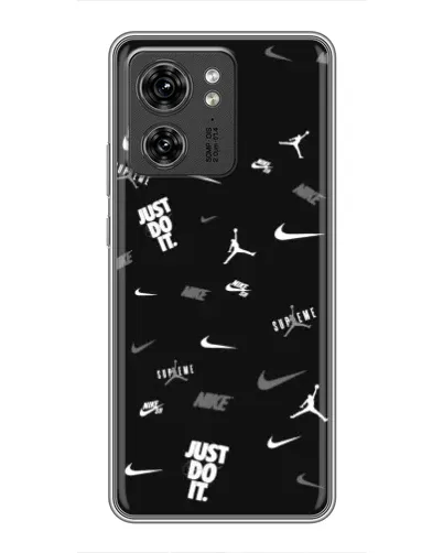 Чехол для Huawei Enjoy 90 Plus с картинкой «Nike Black Pattern»