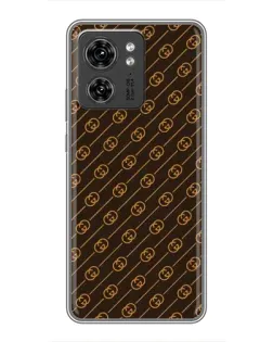 Чехол для Huawei Enjoy 90 Plus с картинкой «Gucci — золотые диагонали»