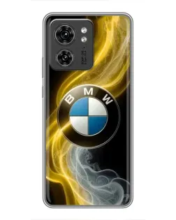 Чехол для Huawei Enjoy 90 Plus с картинкой «Золотистый дым BMW»