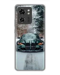 Чехол для Huawei Enjoy 90 Plus с картинкой «BMW в зимнем лесу»