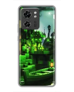 Чохол для Huawei Enjoy 90 Plus з картинкою «Minecraft лісовий пейзаж»