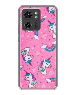 Чехол для Huawei Enjoy 90 Plus с картинкой «Unicorn паттерн розовый»