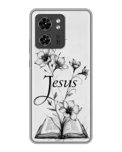 Чехол для Huawei Enjoy 90 Plus с картинкой «Цветы и Библия»