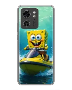 Чохол для Huawei Enjoy 90 Plus з картинкою «Спанч Боб на гідроциклі»