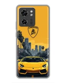 Чохол для Huawei Enjoy 90 Plus з картинкою «Жовтий Lamborghini місто»