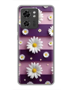 Чохол для Huawei Enjoy 90 Plus з картинкою «Ромашки на фіолетовому»