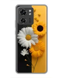 Чохол для Huawei Enjoy 90 Plus з картинкою «Соняшник та ромашка»