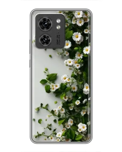 Чохол для Huawei Enjoy 90 Plus з картинкою «Гілка дрібних білих квітів»