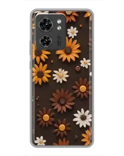 Чохол для Huawei Enjoy 90 Plus з картинкою «Візерунок з маленьких соняшників»