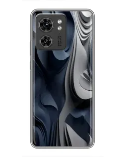 Чохол для Huawei Enjoy 90 Plus з картинкою «Об'ємні сині складки»