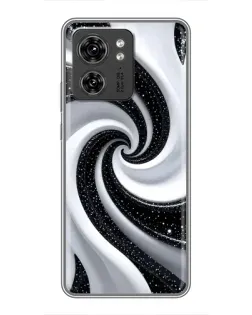 Чохол для Huawei Enjoy 90 Plus з картинкою «Чорно-біла спіраль»