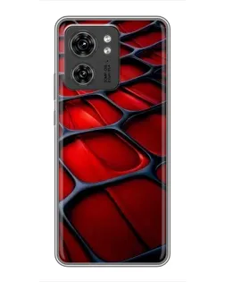 Чохол для Huawei Enjoy 90 Plus з картинкою «Червона глянцева сітка»