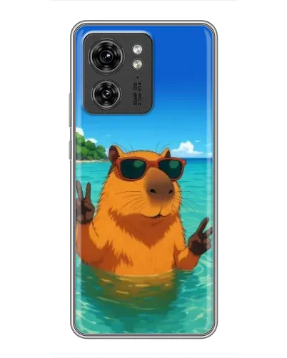Чехол для Huawei Enjoy 90 Plus с картинкой «Морская капибара»
