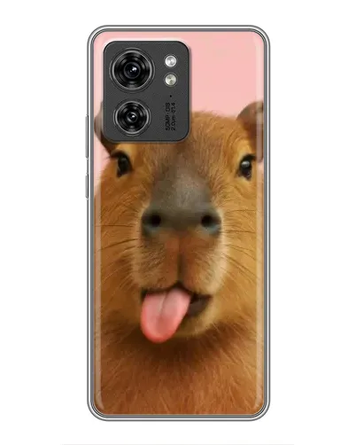 Чехол для Huawei Enjoy 90 Plus с картинкой «Капибара с языком»