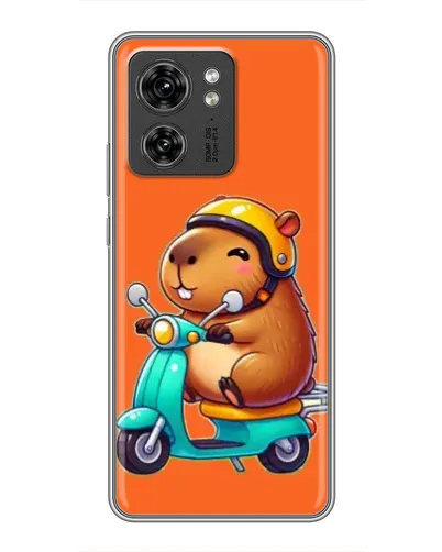 Чехол для Huawei Enjoy 90 Plus с картинкой «Капибара на скутере»